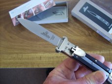 Hubertus Knife Shellpuller Patronenzieher Solingen Large Size 11 Exotic Black Ebonywood UNUSED NIB.