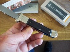 Hubertus Knife Shellpuller Patronenzieher Solingen Large Size 11 Exotic Black Ebonywood UNUSED NIB.