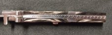 12" Picklock Switchblade with Damascus Blade and Buffalo horn handles.