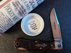GEC 83 Dark Brewed Jigged Bone Lock Back - As New