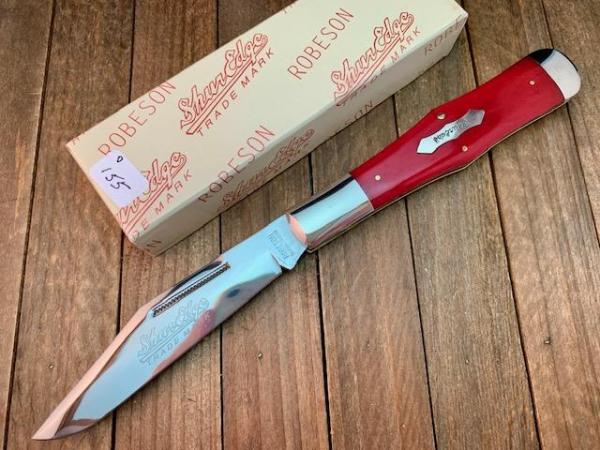 Robeson ShurEdge by Queen Demonstrator Coke Bottle Hunter Strawberry Red Smooth Bone 2002