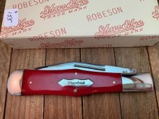 Robeson ShurEdge by Queen Demonstrator Coke Bottle Hunter Strawberry Red Smooth Bone 2002