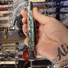4MM FRANK BELTRAME 11INCH SWIVEL BOLSTER IN BEAUTIFUL ABALONE SHELL