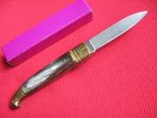 Vintage Italian Brazilian Horn Leverlock Switchblade Knife