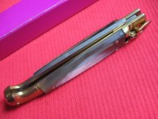 Vintage Italian Brazilian Horn Leverlock Switchblade Knife