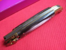 Vintage Italian Brazilian Horn Leverlock Switchblade Knife