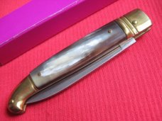 Vintage Italian Brazilian Horn Leverlock Switchblade Knife