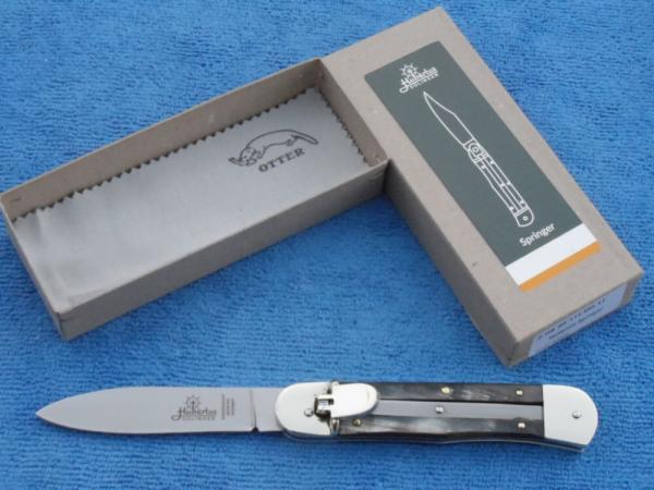 New #11model 7-3/4" Hubertus "Springer" leverlock auto (68.111.BH.11)Brazilian horn LE