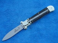  7-3/4" #11 Hubertus "Springer" leverlock Shell-Puller automatic knife (68.111.Hz.11P) ebonywood