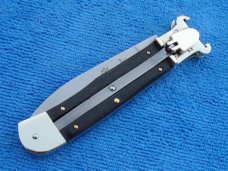  7-3/4" #11 Hubertus "Springer" leverlock Shell-Puller automatic knife (68.111.Hz.11P) ebonywood