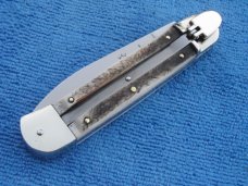 New #11 7-3/4" Hubertus "Springer" leverlock auto (68.111.HH.11) Genuine Stag horn