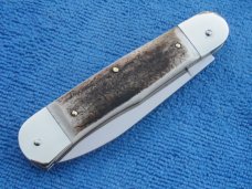 New #11 7-3/4" Hubertus "Springer" leverlock auto (68.111.HH.11) Genuine Stag horn