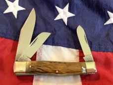 Vintage Bulldog Brand Stockman w/ S&D Enterprises Blade Etch & Stag Handles