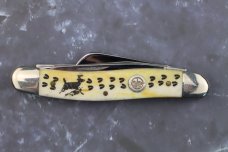 2010 CASE XX 6318SS APPALOSA BONE DEER SCRIBE WITH CROSSHAIRS  SHIELD