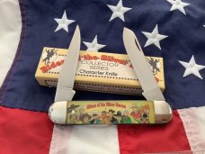 Vintage Camillus 2 Blade Large Cigar Knife w/ Riders of the Silver Screen Handles -Tom Mix -NIB