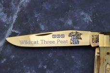 1993-4 CASE XX KENTUCKY WILDCATS THREE PEAT SEC CHAMPS BURNT BONE