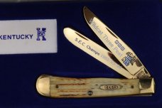 1993-4 CASE XX KENTUCKY WILDCATS THREE PEAT SEC CHAMPS BURNT BONE