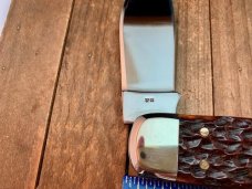 Union Cut Co for Ka-Bar Elephant Toe Brown Jigged Bone 1986