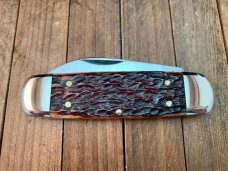 Union Cut Co for Ka-Bar Elephant Toe Brown Jigged Bone 1986