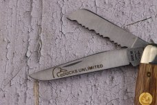 1992 CASE XX DU318ss DUCKS UNLIMITED GLAZED STOCKMAN WITH OAK HANDLES