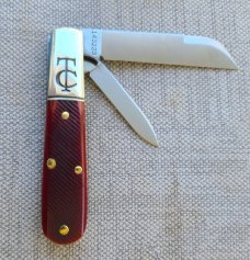 GEC 143223 Autumn Peach Sawcut Bone TC Barlow..all the extra...Chambfered scales..Dome pins plus NI 