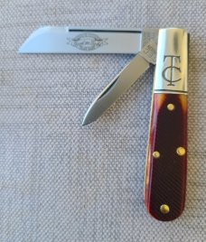 GEC 143223 Autumn Peach Sawcut Bone TC Barlow..all the extra...Chambfered scales..Dome pins plus NI 