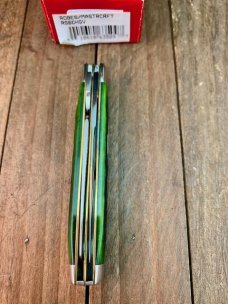 Robeson Mastercraft by Queen Small Doctor’s Knife Hunter Green Jigged Bone 1 of 200 2005 