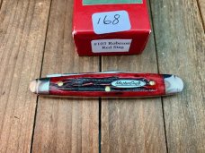 Robeson Mastercraft by Queen Sleeveboard Pen Red Carved Stag Bone 1 of 200 