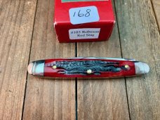 Robeson Mastercraft by Queen Sleeveboard Pen Red Carved Stag Bone 1 of 200 