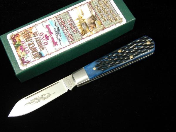 Beaver Falls Cutlery 2023 Blue Jigged Bone Jack Knife from Cooper Cutlery USA BJB