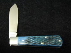 Dollar Knife Co. 2023 Blue Jigged Bone Jack from Cooper Cutlery USA BJB NS