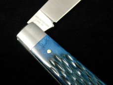 Dollar Knife Co. 2023 Blue Jigged Bone Jack from Cooper Cutlery USA BJB NS