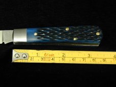 Dollar Knife Co. 2023 Blue Jigged Bone Jack from Cooper Cutlery USA BJB NS