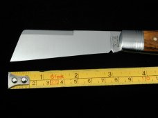 Schatt & Morgan 2023 Sawcut Worm Hole Chestnut Wood Cotton Sampler Knife Rare 01CNSC USA Made