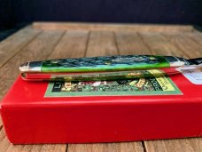 Robeson Mastercraft by Queen Sleeveboard Pen Knife Hunter Green Jigged Bone 1 of 200