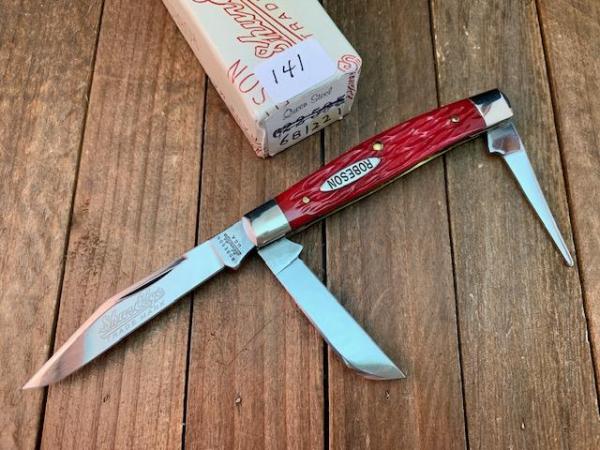 Robeson Shuredge by Queen Small Cattleman’s Stockman Strawberry Red Jigged Bone 1994