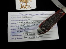 Titusville Cutlery 2023 Catalina Wine Mixer Bone Old Man Jack Knife Rare 1 of 60 COA USA Made
