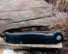 BESTECH SWORDFISH KNIFE BG03H Liner Lock Black G10 Handle 4" D2 Satin Drop Point