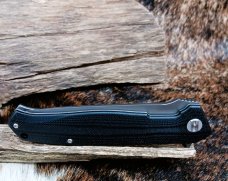 BESTECH SWORDFISH KNIFE BG03I Liner Lock Black G10 Handle 4" D2 Gray Drop Point