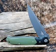 BESTECH SWORDFISH KNIFE BG03A Liner Lock Green G10 Handle 4" D2 Gray Drop Point