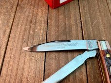 Robeson Mastercraft by Queen Small Doctor’s Knife Amber Jigged Bone 1 of 200