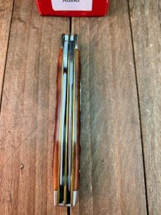 Robeson Mastercraft by Queen Small Doctor’s Knife Amber Jigged Bone 1 of 200