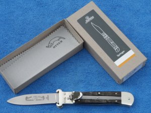 7-3/4" Hubertus "Springer" leverlock Shell-Puller automatic knife (68.111.WH.11) "Big Horn" edition