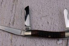 1987 CASE XX 6318SS GREEN JIGGED BONE STOCKMAN BIG SHIELD