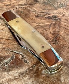 Taylor Eye Witness Custom 3-Blade Stockman knife with Ox Horn Scales and Back Spring Filing