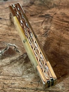 Taylor Eye Witness Custom 3-Blade Stockman knife with Ox Horn Scales and Back Spring Filing