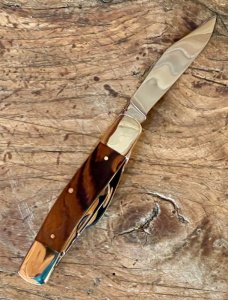 Taylor's Eye Witness New 3-Blade Custom Stockman with Buffalo Scales and Back Spring Filing