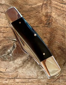 Taylor's Eye Witness New 3-Blade Custom Stockman with Buffalo Scales and Back Spring Filing