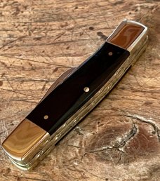 Taylor's Eye Witness New 3-Blade Custom Stockman with Buffalo Scales and Back Spring Filing