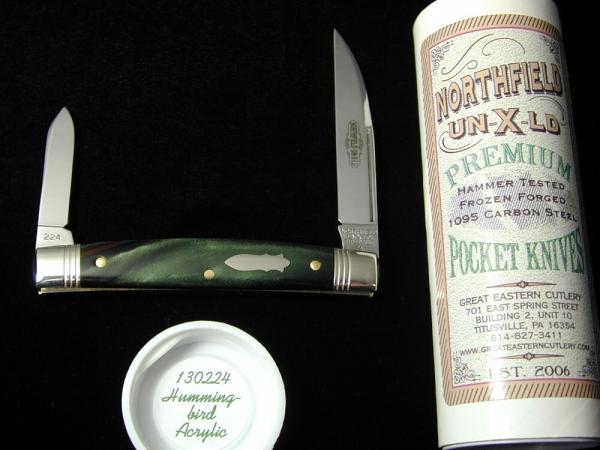 Great Eastern Cutlery Hummingbird Acrylic Congress Clerk Knife 130224 Wharncliffe 1095 Steel USA Great Eastern Cutlery Hummingbird Acrylic Congress Clerk Knife 130224 Wharncliffe 1095 Steel USA